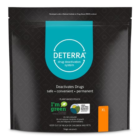 Verde Environmental Technologies Inc  4334-CASE Drug Disposal Pouch Deterra X-Large, 450 Pill or 60 Patch or 60 oz. Liquid Capacity