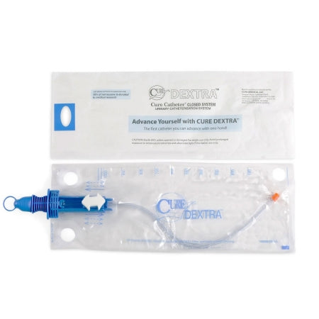 Cure Medical  DEX12 Intermittent Closed System Catheter Cure Dextra Straight 12 Fr.