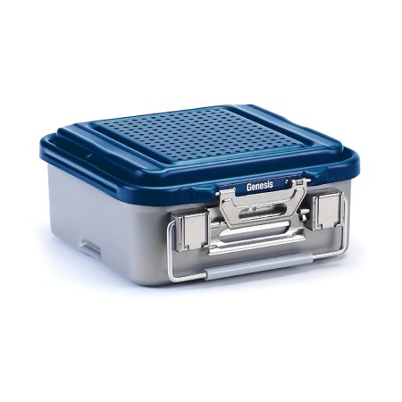 V. Mueller  CD1-5C-BLUE Sterilization Container Genesis 5-1/3 X 11-4/5 X 12-2/5 Inch Outside Dimensions, 5-1/8 X 9-4/5 X 11-2/5 Inch Inside Dimensions