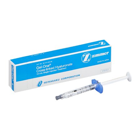 Zimmer  00111100100 Gel-One Cross-linked Hyaluronate 10 mg / mL Injection Prefilled Syringe 3 mL