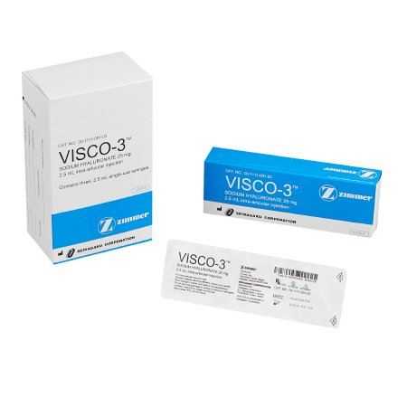 Zimmer  00111100103 Visco-3 Sodium Hyaluronate 10 mg / mL Injection Prefilled Syringe 2.5 mL