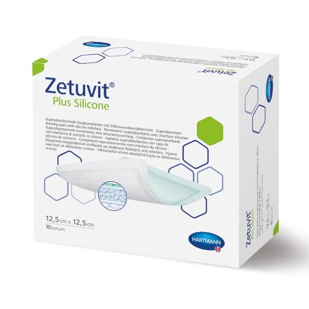 Hartmann  413114 Super Absorbent Dressing Zetuvit Plus Silicone Non-Bordered 3 X 3 Inch Square