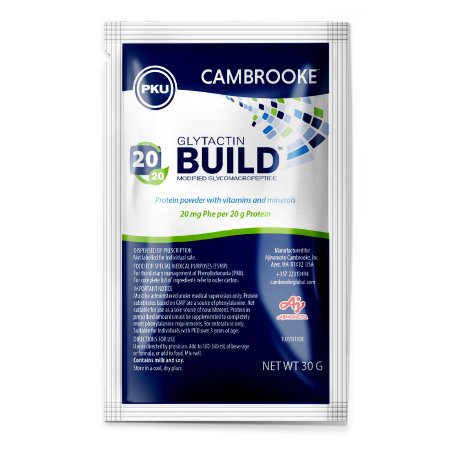 Cambrooke Therapeutics 35315 Oral Supplement Glytactin BUILD 20/20 Smooth Flavor Powder 1.1 oz. Individual Packet