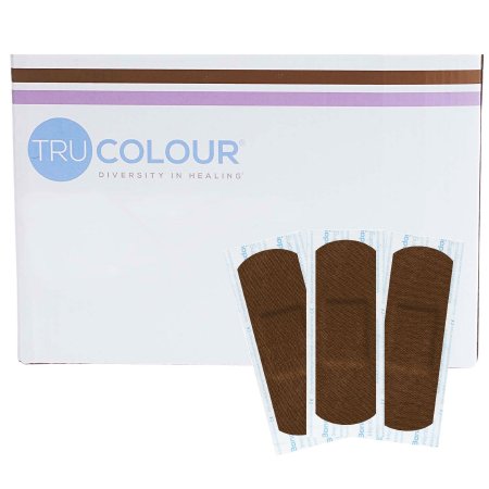 Tru-Colour Products LLC  TCB-PB1500 Adhesive Strip Tru-Colour 1 X 3 Inch Fabric Rectangle Dark Brown Sterile