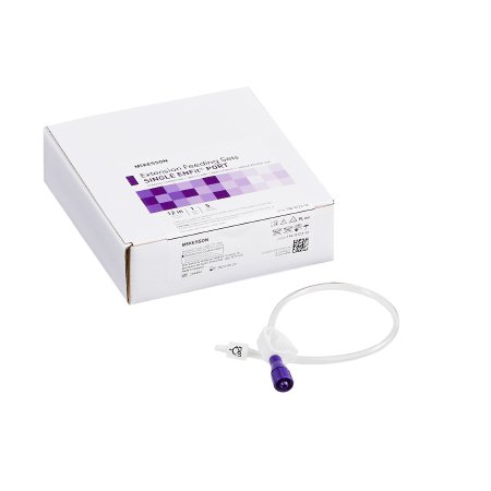 McKesson Brand 194-0123-12 Bolus Enteral Feeding Extension Tube Set McKesson 12 Inch, Enfit, Secure Lock Straight Connector and Clamp, NonSterile