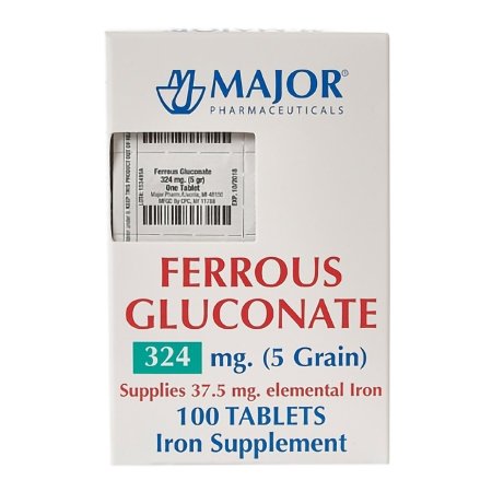 Major Pharmaceuticals  20555001900 Mineral Supplement Major Iron 324 mg Strength Tablet 100 Per Bottle