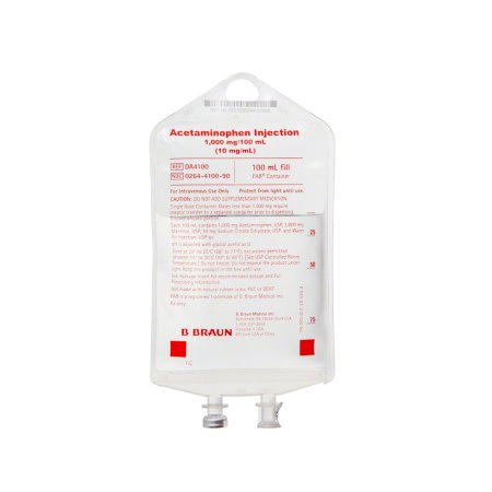 B. Braun  DA4100 Acetaminophen 1000 mg / 100 mL IV Solution Flexible Bag 100 mL