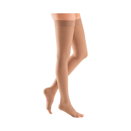 Mediusa 10807 Compression Stocking mediven plus Thigh High Size 7 Beige Open Toe