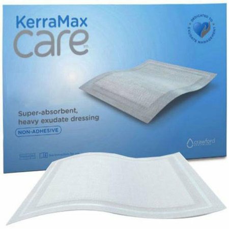 3M Systagenix/KCI  PRD500-1174 Super Absorbent Dressing KerraMax Care Gentle Border 4 X 4 Inch Square