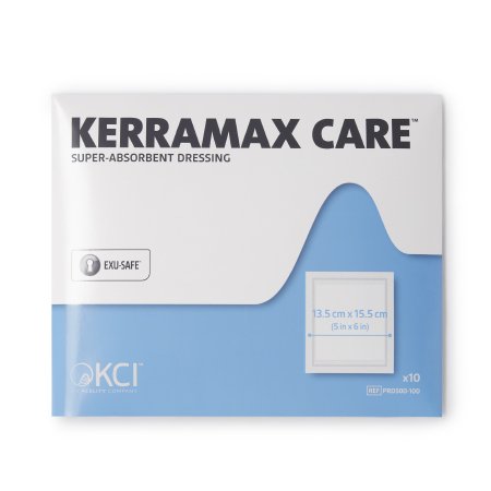 3M Systagenix/KCI  PRD500-100 Super Absorbent Dressing KerraMax Care 5 X 6 Inch Rectangle