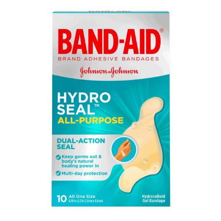 Johnson & Johnson Consumer  381371174195 Waterproof Adhesive Strip Band-Aid Hydro Seal 1.1 X 2.1 Inch Hydrocolloid Gel Oval Tan Sterile