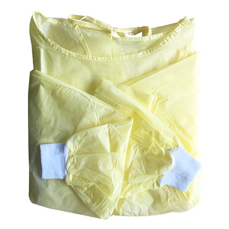 Welmed 9100-261L Protective Procedure Gown Large Yellow NonSterile Not Rated Disposable