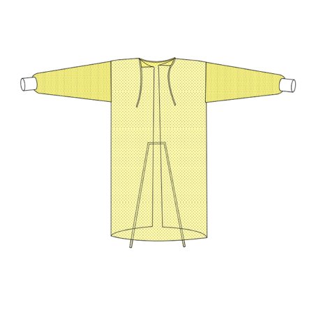 Welmed 9100-261XL Protective Procedure Gown X-Large Yellow NonSterile Not Rated Disposable