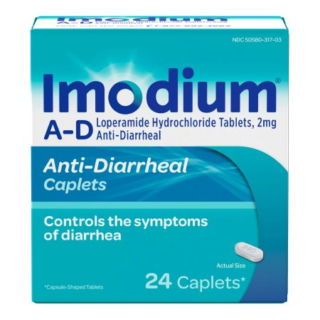 J & J Sales  50580031703 Anti-Diarrheal Imodium A-D 2 mg Strength Caplet 24 per Box