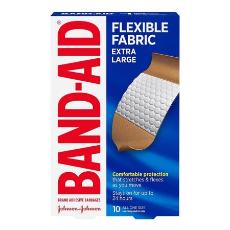 J & J Sales  38137005685 Adhesive Strip Band-Aid Flexible Fabric 10-3/4 X 4 Inch Fabric Rectangle Tan Sterile