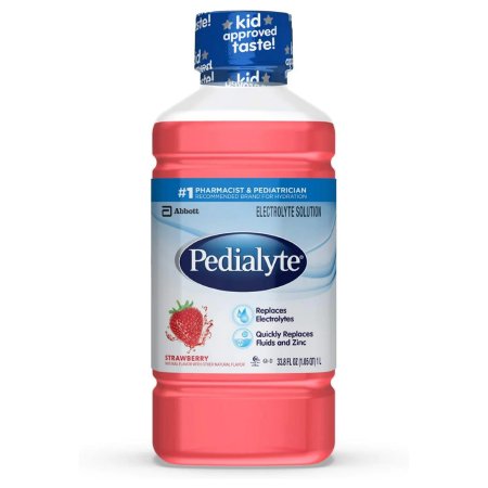 Abbott 70074053984 Oral Electrolyte Solution Pedialyte Classic Strawberry Flavor 33.8 oz. Electrolyte