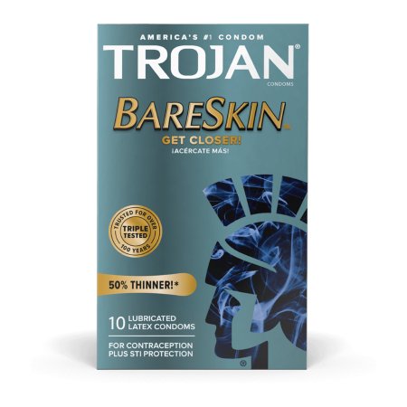 Church and Dwight  02260092674 Condom Trojan Bareskin Lubricated 10 per Box