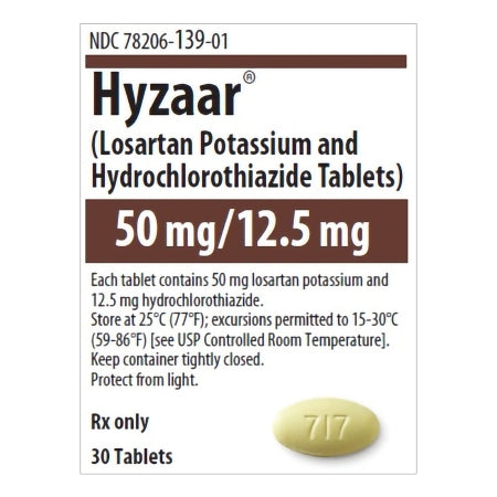 Organon USA Inc.  78206013901 HYZAAR Losartan / Hydrochlorothiazide 50 mg - 12.5 mg Tablet Bottle 30 Tablets