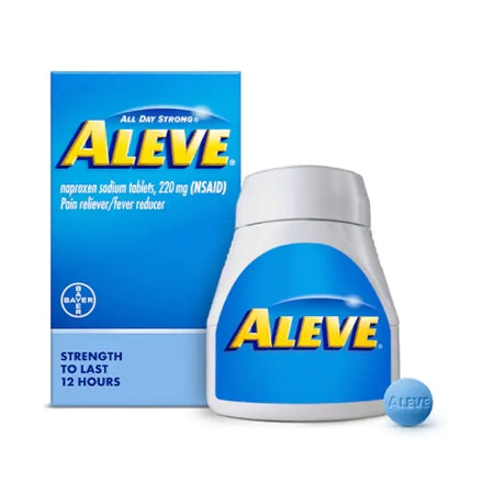 Bayer  00280601024 Pain Relief Aleve 220 mg Strength Naproxen Sodium Tablet 24 per Bottle