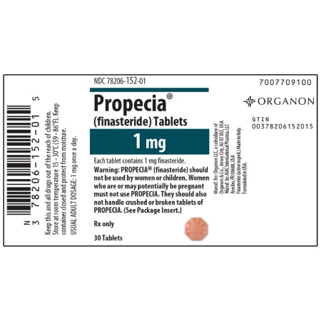 Organon USA Inc.  78206015201 Propecia Finasteride 1 mg Tablet Bottle 30 Tablets