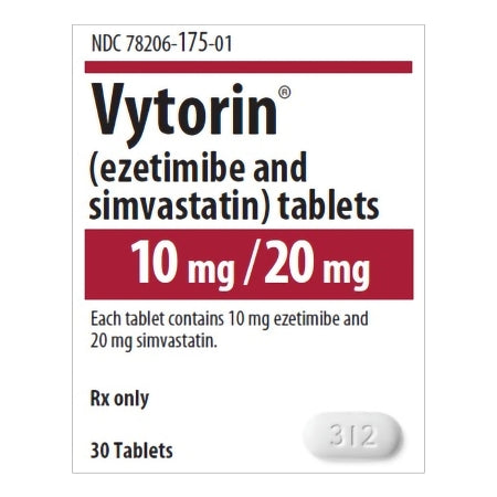 Organon USA Inc.  78206017501 Vytorin Ezetimibe / Simvastatin 10 mg - 20 mg Tablet 30 Tablets