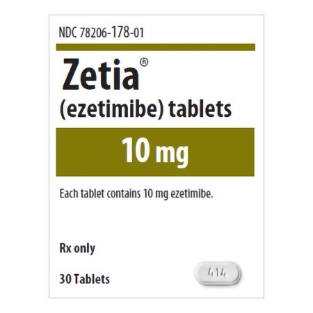 Organon USA Inc.  78206017801 Zetia Ezetimibe 10 mg Tablet 30 Tablets