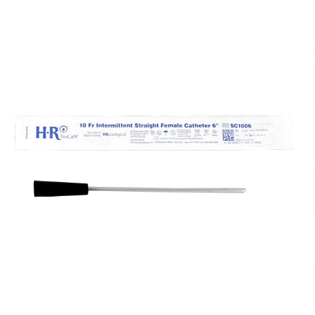 HR Pharmaceuticals  SC1006 Urethral Catheter TruCath Straight Tip Uncoated PVC 10 Fr. 6 Inch