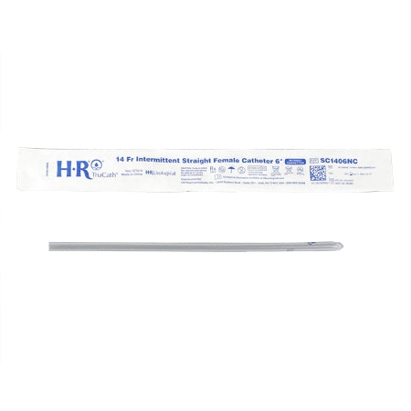 HR Pharmaceuticals  SC1406NC Urethral Catheter TruCath Straight Tip Uncoated PVC 14 Fr. 6 Inch