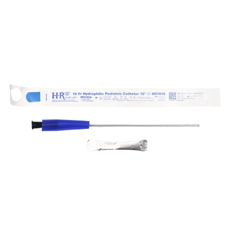 HR Pharmaceuticals  HS1010 Urethral Catheter TruCath Straight Tip Hydrophilic Coated PVC 10 Fr. 10 Inch