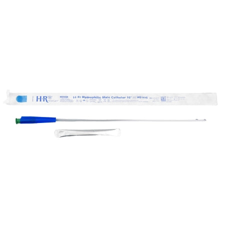 HR Pharmaceuticals  HS1416 Urethral Catheter TruCath Straight Tip Hydrophilic Coated PVC 14 Fr. 16 Inch