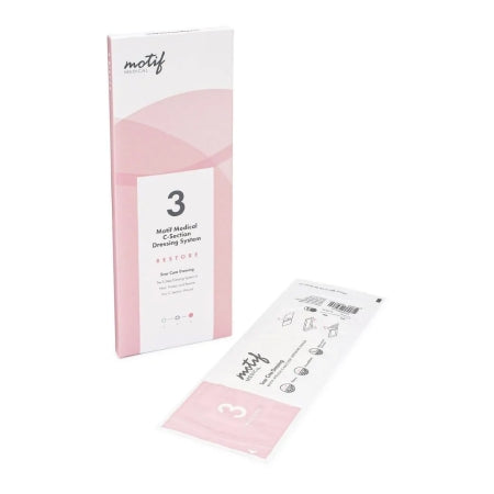 Motif Medical  DAB00003-01 C-Section Dressing System Motif Step 3 Restore Gel 1.2 X 6.7 Inch / Film 1.2 X 8 Inch Rectangle Sterile