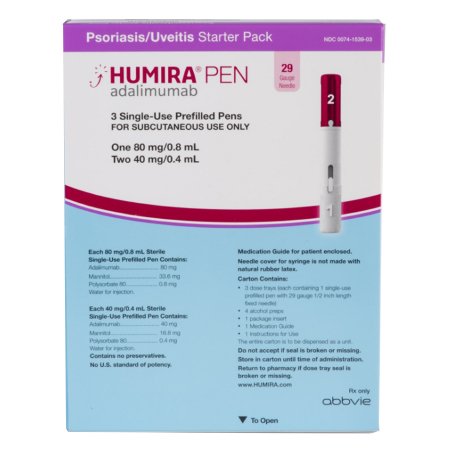 AbbVie Inc  00074153903 Humira Adalimumab 40 mg / 0.4 mL Injection Prefilled Auto-Injector 3 Doses