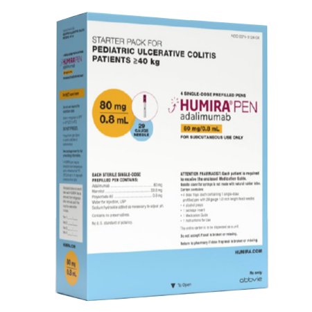 AbbVie Inc  00074012404 Humira Adalimumab 80 mg / 0.8 mL Injection Prefilled Auto-Injector 4 Doses