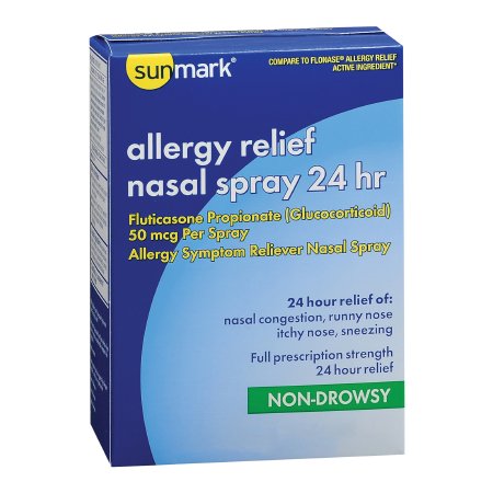 McKesson Brand 49348018235 Allergy Relief sunmark 24 Hour 50 mcg Strength Nasal Spray 72 Spray, Metered