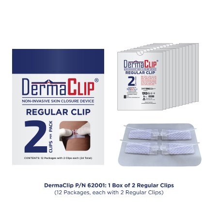 DermaClip US LLC  62001 Non-Invasive Skin Closure DermaClip 1 Inch X 11MM Clear