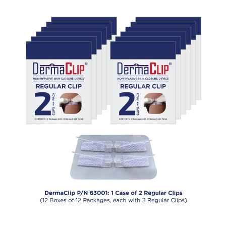 DermaClip US LLC  63001 Non-Invasive Skin Closure DermaClip 1 Inch X 11MM Clear