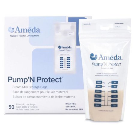 Ameda Inc 800M01 Breast Milk Storage Bag Ameda Pump 'N Protect 6 oz. Plastic