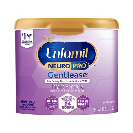 Mead Johnson 792001 Infant Formula Enfamil NeuroPro Gentlease 19.5 oz. Canister Powder Milk-Based Crying / Spitup