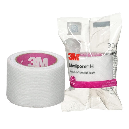 3M  2860S-1 Perforated Medical Tape 3M Medipore H White 1 Inch X 2 Yard Soft Cloth NonSterile