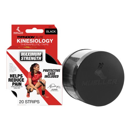 Mueller Sports Medicine  24817 Kinesiology Tape Typhoon Elite Black 2 X 9-3/4 Inch Synthetic material NonSterile