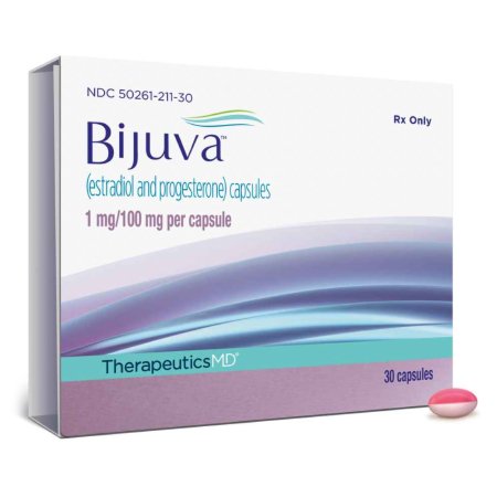 TherapeuticsMD  50261021130 BIJUVA Estradiol / Progesterone 1 mg / 100 mg Capsule Blister Pack 30 Capsules