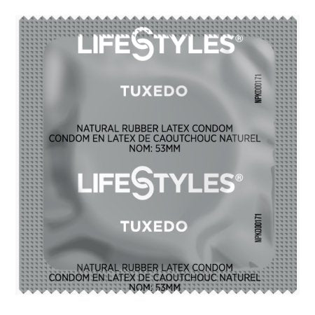 Sxwell USA  310158 Condom Lifestyles Tuxedo Lubricated One Size Fits Most 1,008 per Case