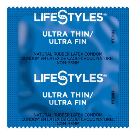 Sxwell USA  310161 Condom Lifestyles Ultra Thin Lubricated One Size Fits Most 1,008 per Case