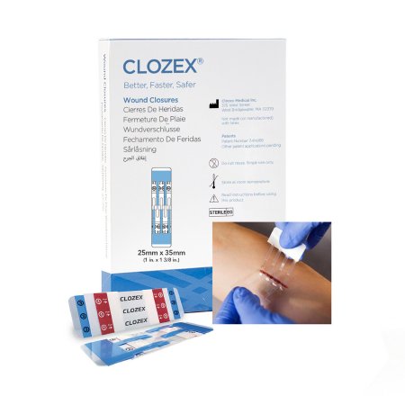 Clozex Medical Inc  CL1025S Skin Closure Device Clozex 1 X 1-3/8 Inch Interlaced Closure Strip Clear