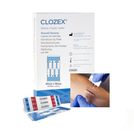 Clozex Medical Inc  CL1060L Skin Closure Device Clozex 2-3/8 X 2 Inch Interlaced Closure Strip Clear