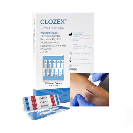 Clozex Medical Inc  CL10100L Skin Closure Device Clozex 4 X 2 Inch Inerlaced Closure Strip Clear