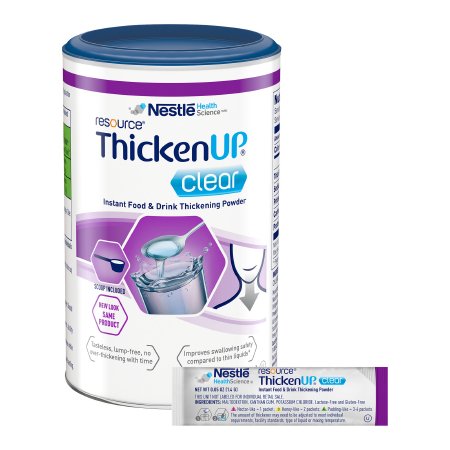 Nestle Healthcare Nutrition 12498403 Food and Beverage Thickener Resource Thickenup Clear 4.4 oz. Canister Unflavored Powder IDDSI Level 0 Thin