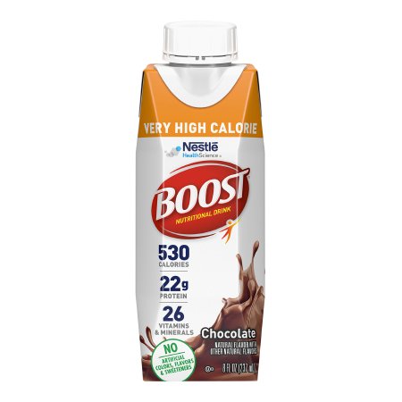 Nestle Healthcare Nutrition 00043900906584 Oral Supplement Boost Very High Calorie Chocolate Flavor Liquid 8 oz. Reclosable Carton