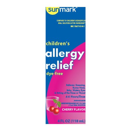 Guardian Drug Company  70677014401 Children's Allergy Relief sunmark 12.5 mg Strength Liquid 4 oz.