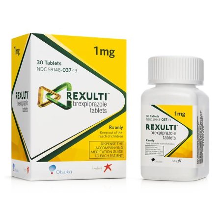 Otsuka America Pharmaceutical  59148003713 Rexulti Brexpiprazole 1 mg Tablet Bottle 30 Tablets